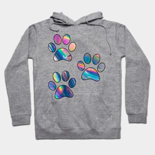 Holographic Paw Prints Hoodie